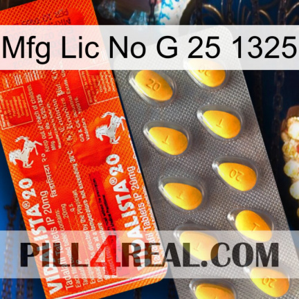 Mfg Lic No G 25 1325 new01